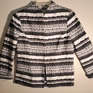 BLAZER BLACK & WHITE w/SCATTERED SEQUINS  SIZE 1 (8)